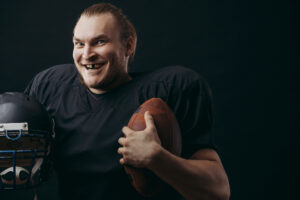 athlete with knocked out tooth